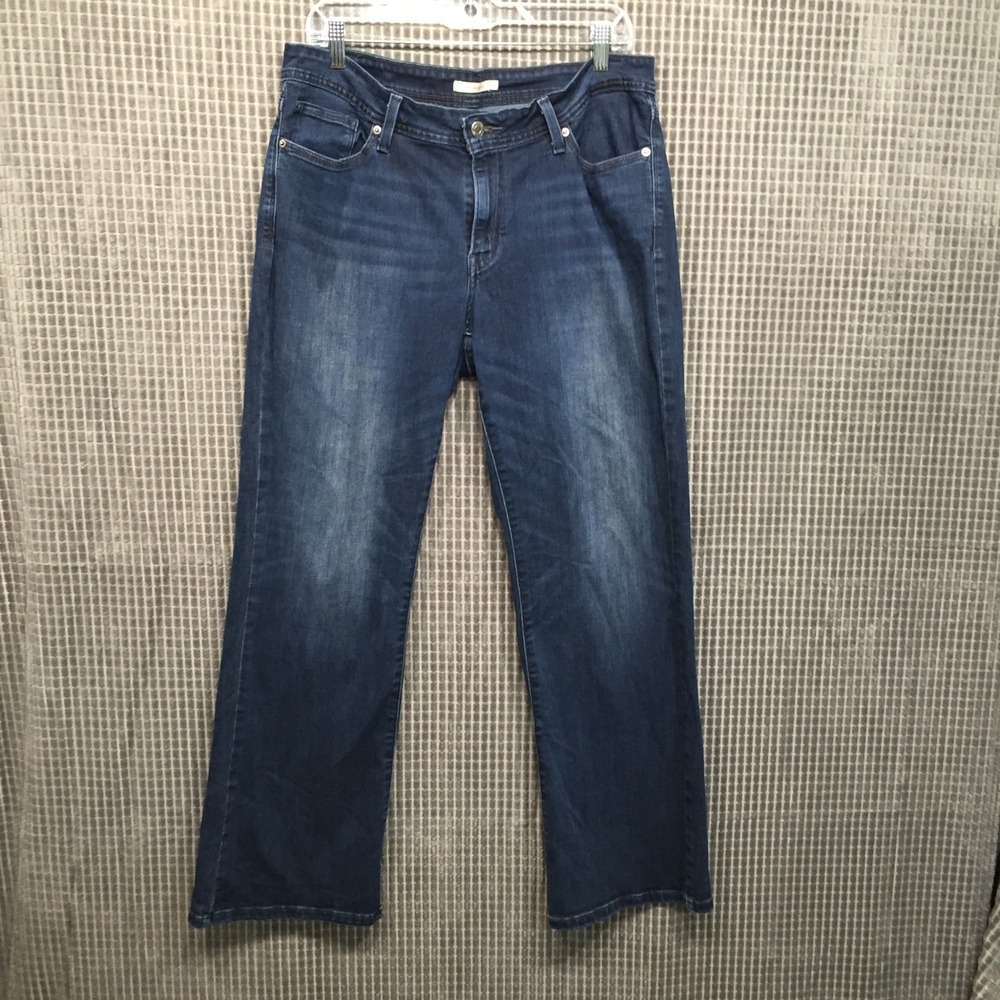 Levi's Women 529 Curvy Jeans 33 Dark Blue Excellent Bootcut Denim Pants
